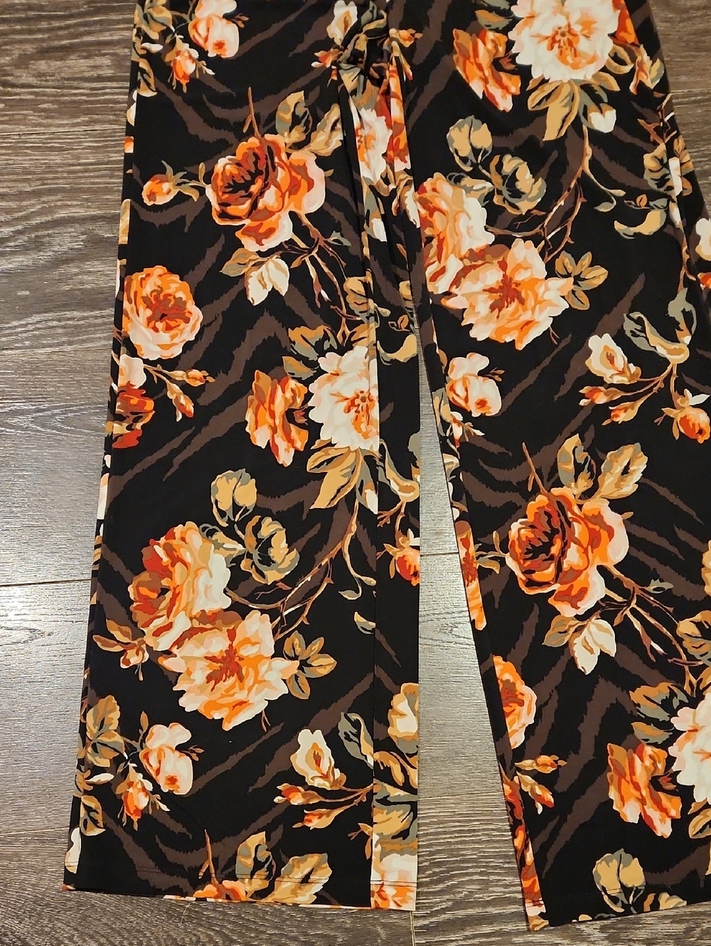 ❤️ WHITE HOUSE BLACK MARKET WIDE LEG FLORAL HIGH RISE PANTS, TIE WAIST, XXS - Picture 4 of 9